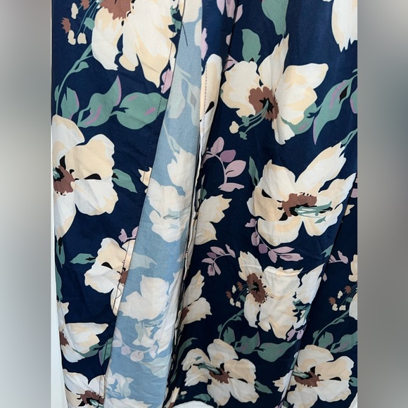 SHEIN Curve 2XL Navy blue floral Cold shoulder spaghetti strap maxi Dress NWOT - Picture 5 of 6